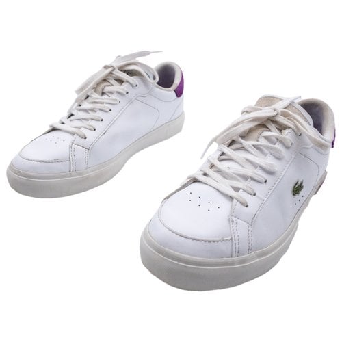 Pre-owned Lacoste Leather Trainers In White