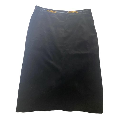 Pre-owned Celine Velvet Mid-length Skirt In Black