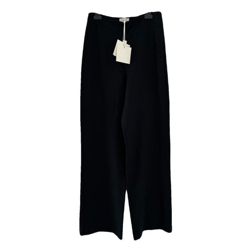 Pre-owned Loulou Studio Trousers In Black