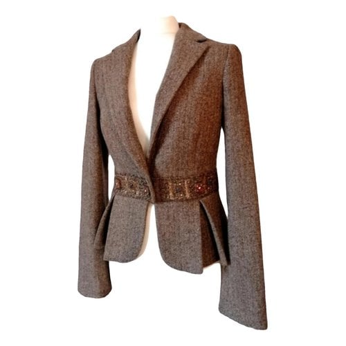 Pre-owned Etro Wool Short Vest In Brown