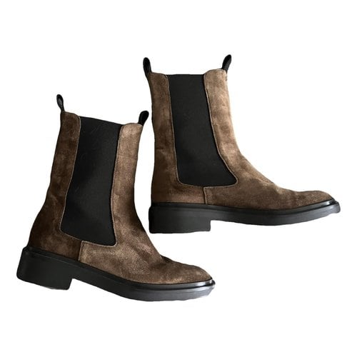 Pre-owned Massimo Dutti Ankle Boots In Brown