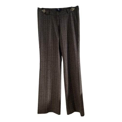 Pre-owned Fay Wool Trousers In Grey