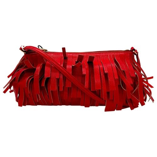 Pre-owned Carolina Herrera Leather Mini Bag In Red