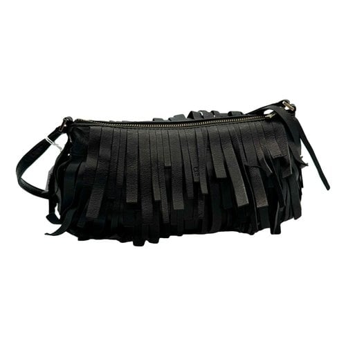 Pre-owned Carolina Herrera Leather Mini Bag In Black