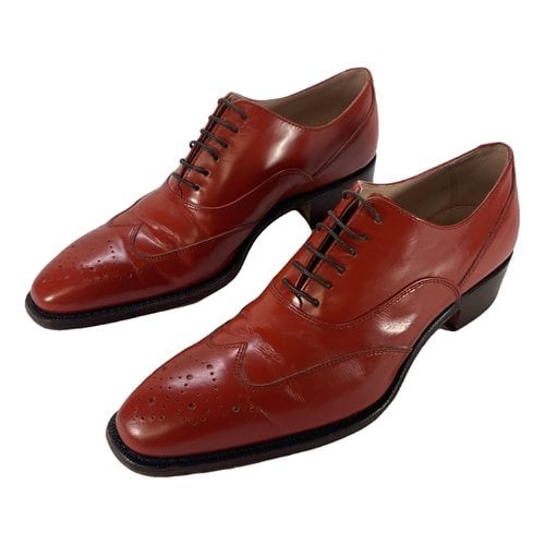 Pre-owned Paul Smith Leather Lace Ups In Red