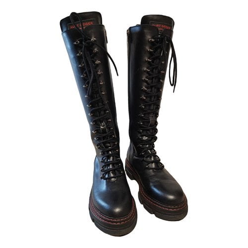 Pre-owned Kurt Geiger Leather Boots In Black