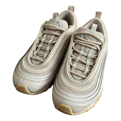 Pre-owned Nike Air Max 97 Cloth Trainers In Beige