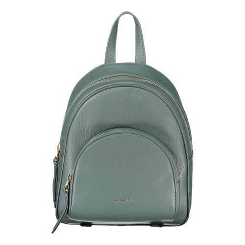 Pre-owned Coccinelle Leather Backpack In Green