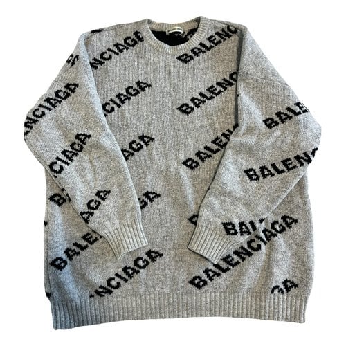 Pre-owned Balenciaga Wool Knitwear In Grey