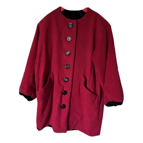 Pre-owned Saint Laurent Wool Coat In Red