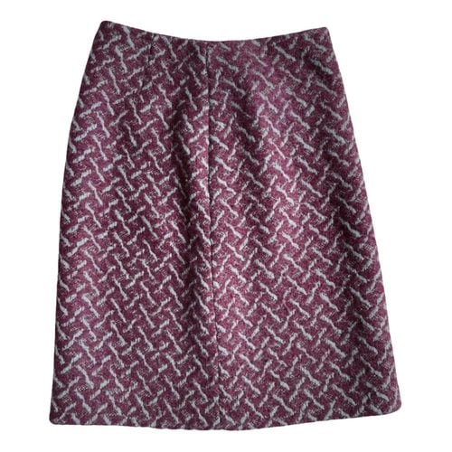 Pre-owned Dries Van Noten Wool Mid-length Skirt In Purple