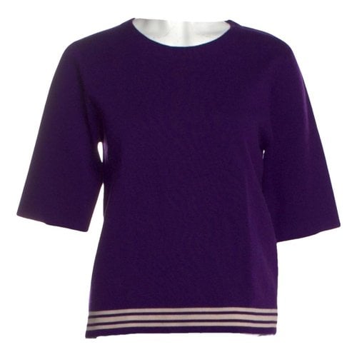 Pre-owned Dries Van Noten Wool Blouse In Purple