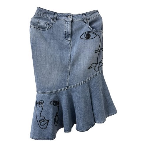 Pre-owned Moschino Mid-length Skirt In Blue