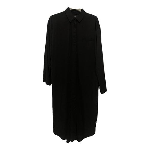 Pre-owned Wood Wood Silk Maxi Dress In Black