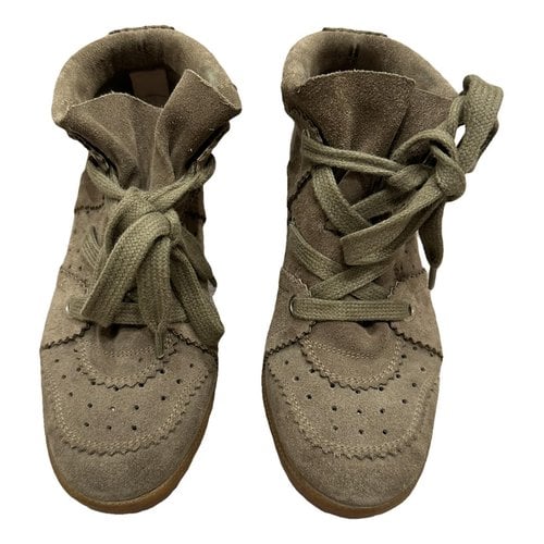 Pre-owned Isabel Marant Étoile Trainers In Khaki