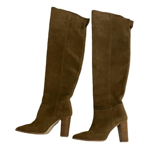 Pre-owned Berenice Boots In Beige