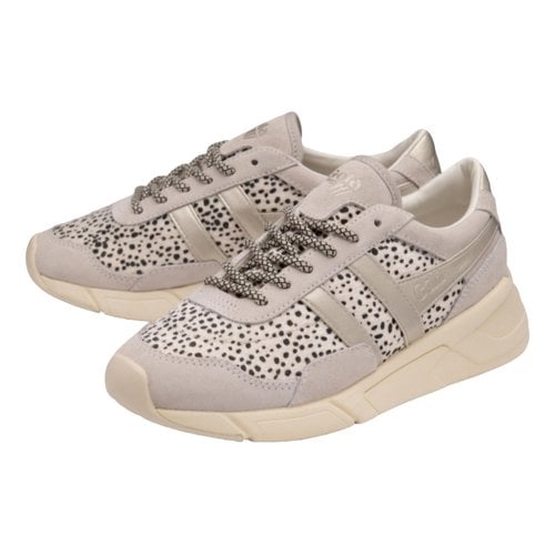 Pre-owned Gola Leather Trainers In Beige