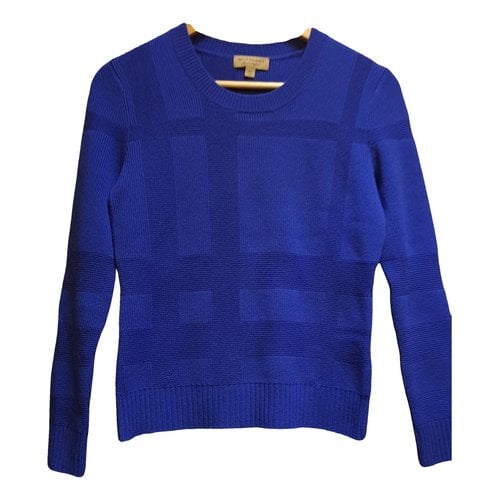 Pre-owned Burberry Wool Jumper In Blue