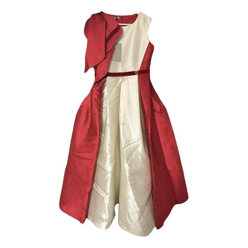 Pre-owned Elie Saab Silk Mid-length Dress In Red