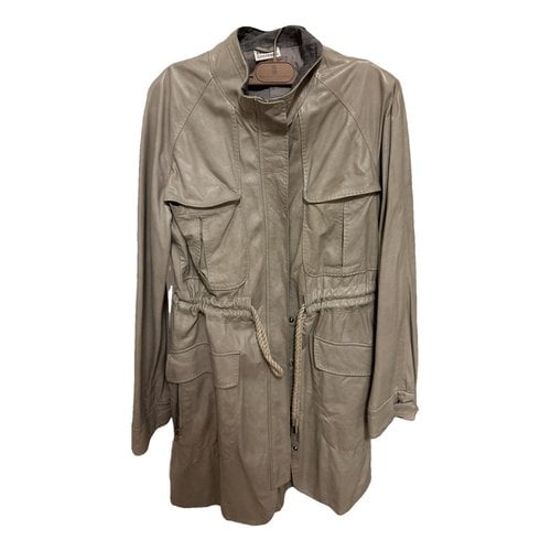 Pre-owned Brunello Cucinelli Leather Coat In Other