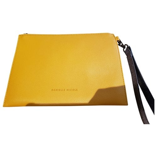 Pre-owned Danielle Nicole Leather Clutch Bag In Yellow