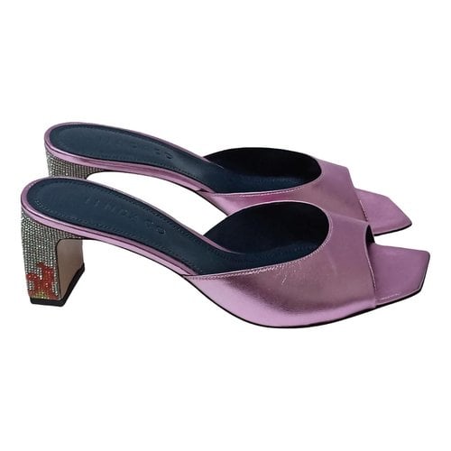 Pre-owned Iindaco Leather Heels In Purple