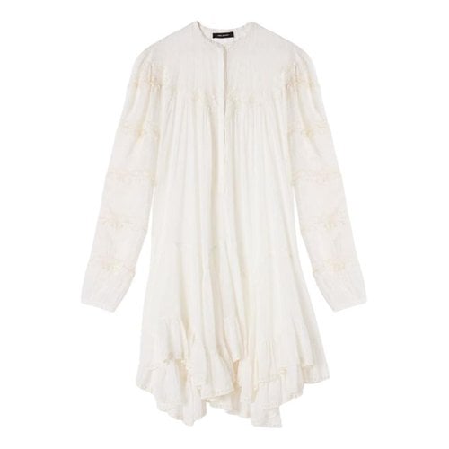 Pre-owned Isabel Marant Silk Mini Dress In White