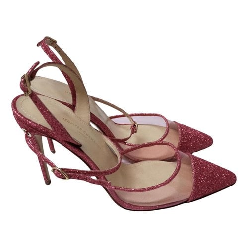 Pre-owned Jennifer Chamandi Leather Heels In Pink
