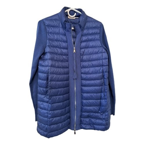Pre-owned Moncler Classic Cardi Coat In Blue