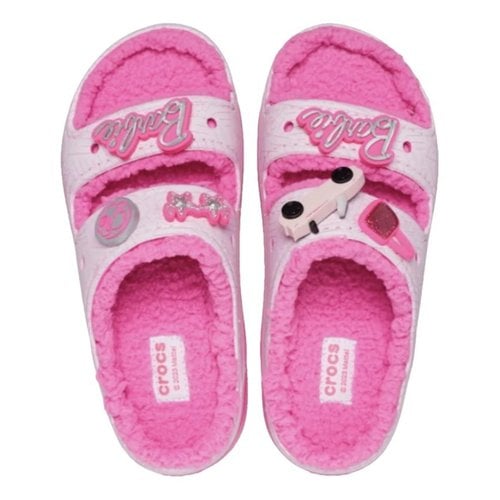 Pre-owned Crocs Cloth Sandal In Pink