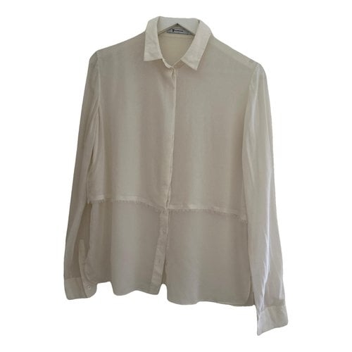 Pre-owned Alexander Wang T Silk Shirt In White