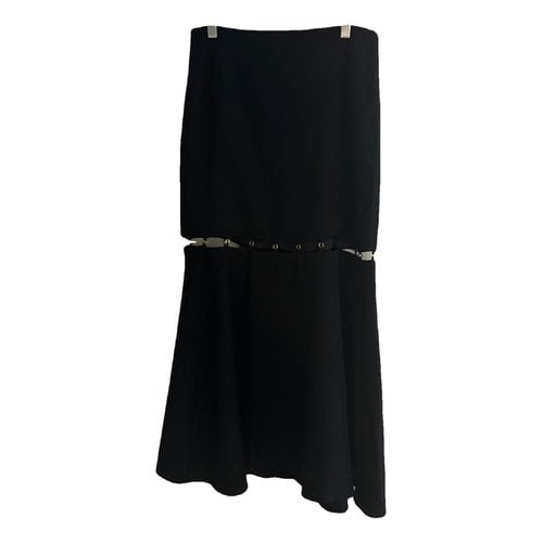 Pre-owned Anna Quan Wool Mid-length Skirt In Black
