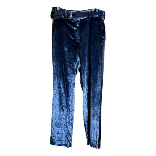 Pre-owned Sies Marjan Velvet Straight Pants In Blue
