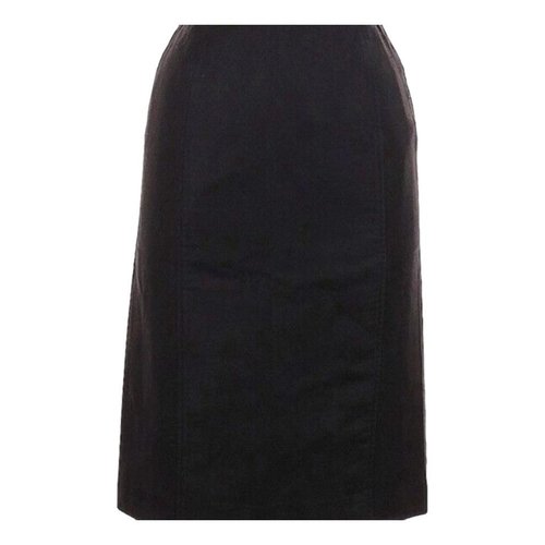 Pre-owned Oscar De La Renta Wool Skirt Suit In Black