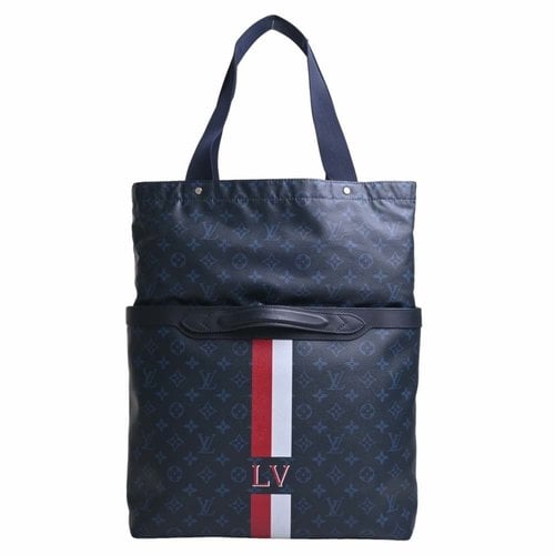 Pre-owned Louis Vuitton Cloth Satchel In Navy
