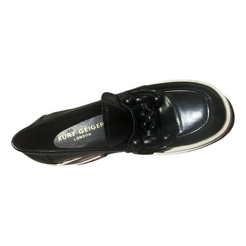 Pre-owned Kurt Geiger Leather Flats In Black