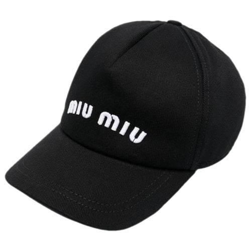 Pre-owned Miu Miu Cap In Black