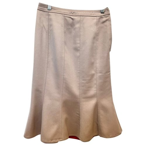Pre-owned Saint Laurent Wool Mid-length Skirt In Pink