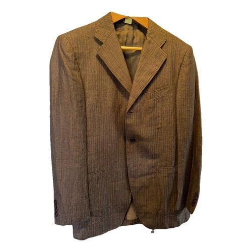 Pre-owned Canali Linen Jacket In Brown