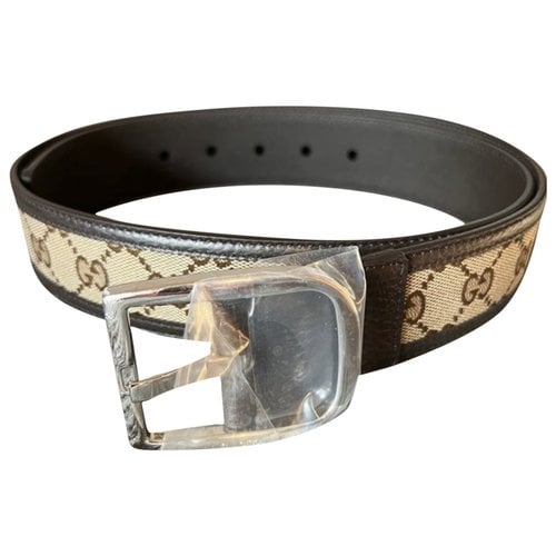 Pre-owned Gucci Leather Belt In Camel