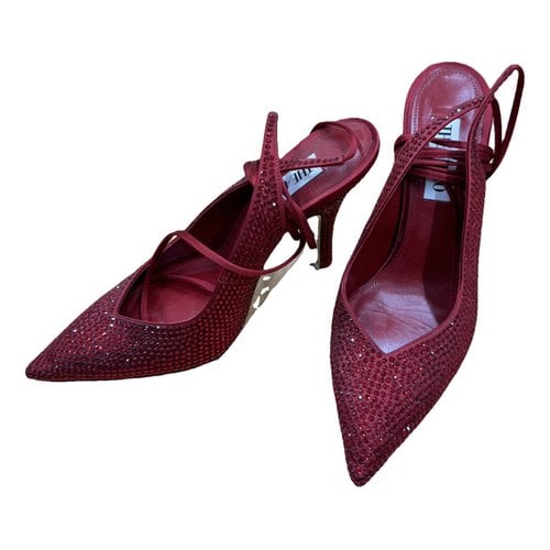 Pre-owned Attico Leather Heels In Red