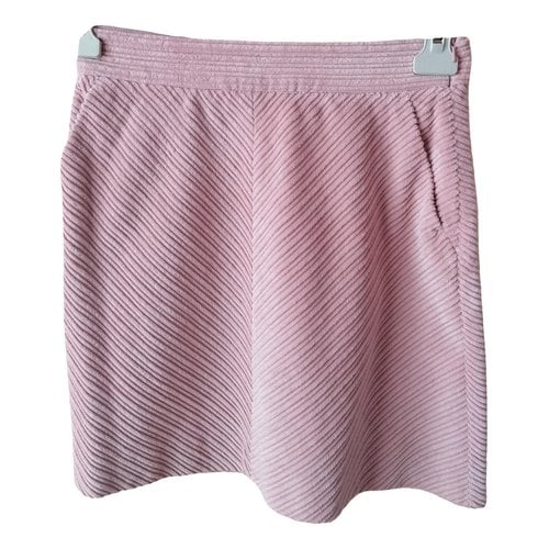 Pre-owned Max & Co Velvet Mini Skirt In Pink