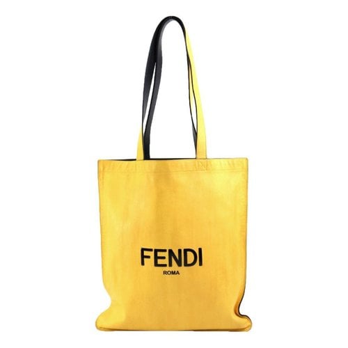 Pre-owned Fendi Leather Bag In Yellow