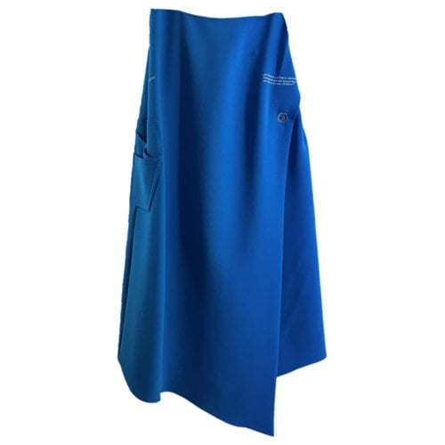 Pre-owned Off-white Mid-length Skirt In Turquoise