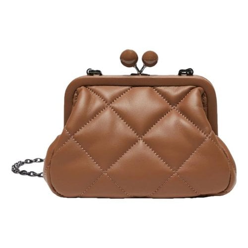 Pre-owned Max Mara Leather Clutch Bag In Brown