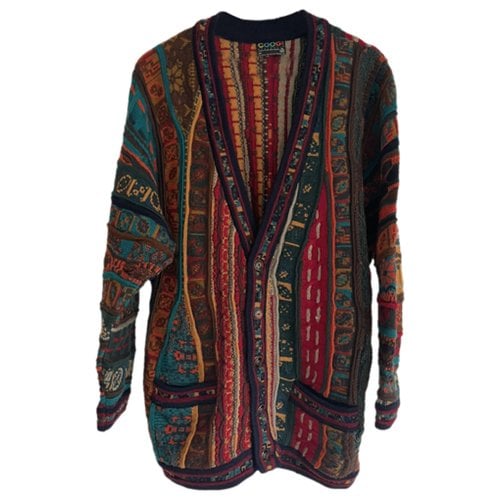 Pre-owned Coogi Wool Cardigan In Multicolour