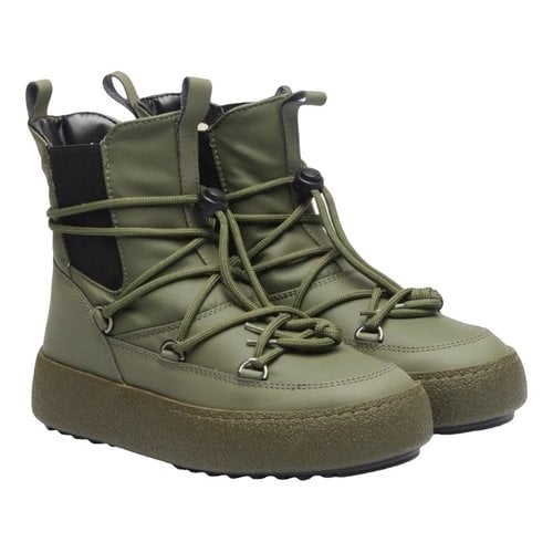 Pre-owned Moon Boot Boots In Khaki