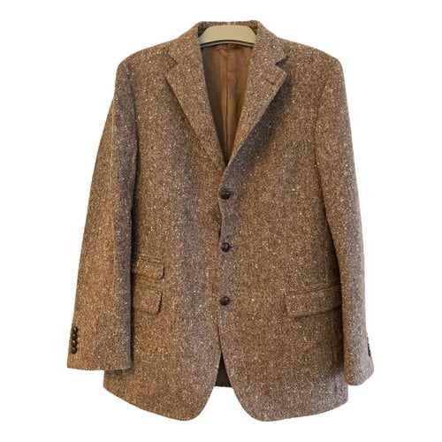 Pre-owned Massimo Dutti Wool Jacket In Brown