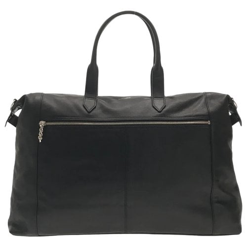 Pre-owned Saint Laurent Leather Travel Bag In Black