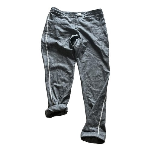 Pre-owned Moncler Wool Chino Pants In Grey